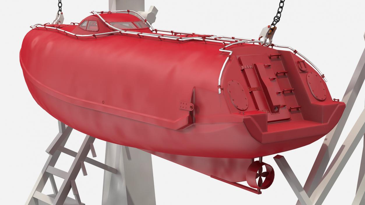 3D Rescue Boat Davit Crane model