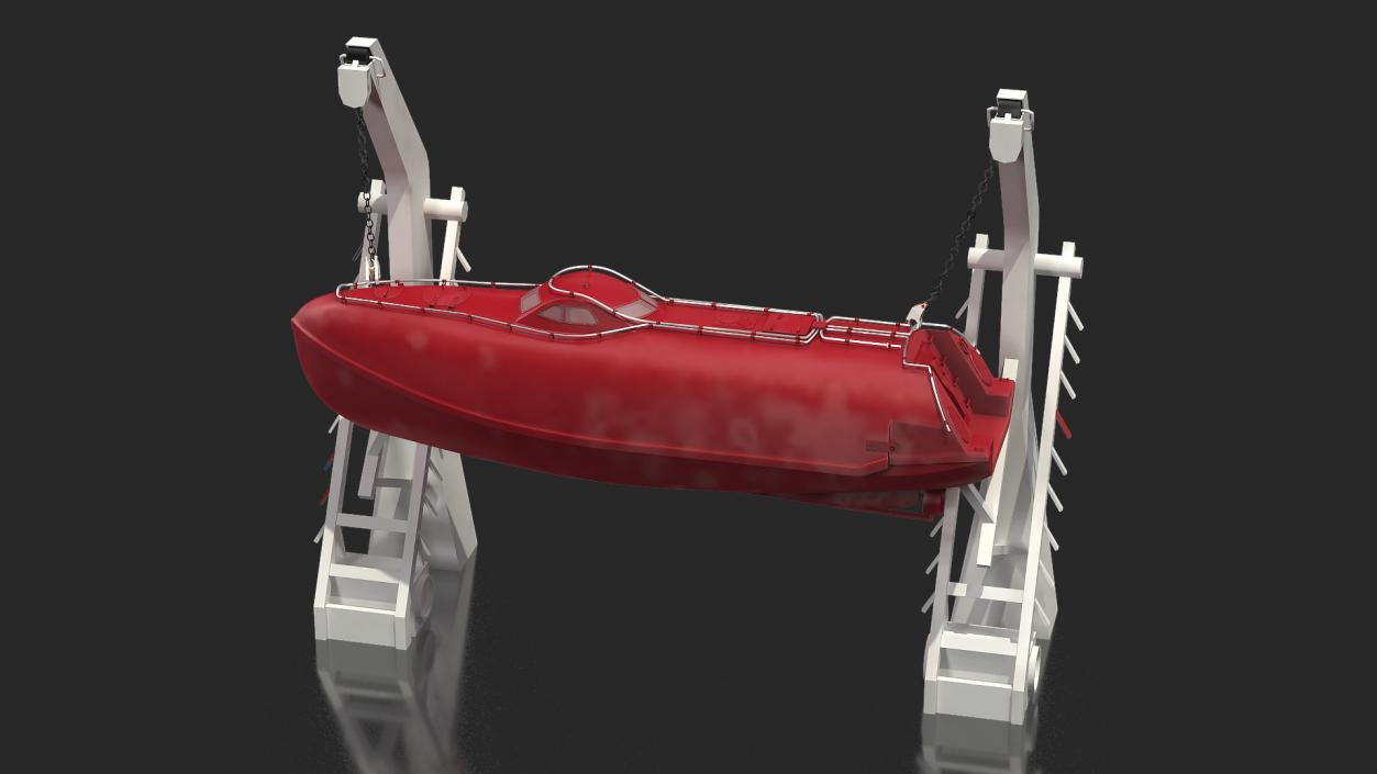 3D Rescue Boat Davit Crane model