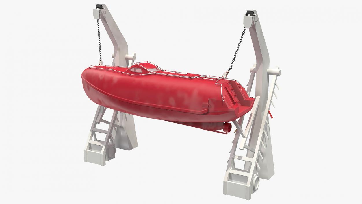 3D Rescue Boat Davit Crane model