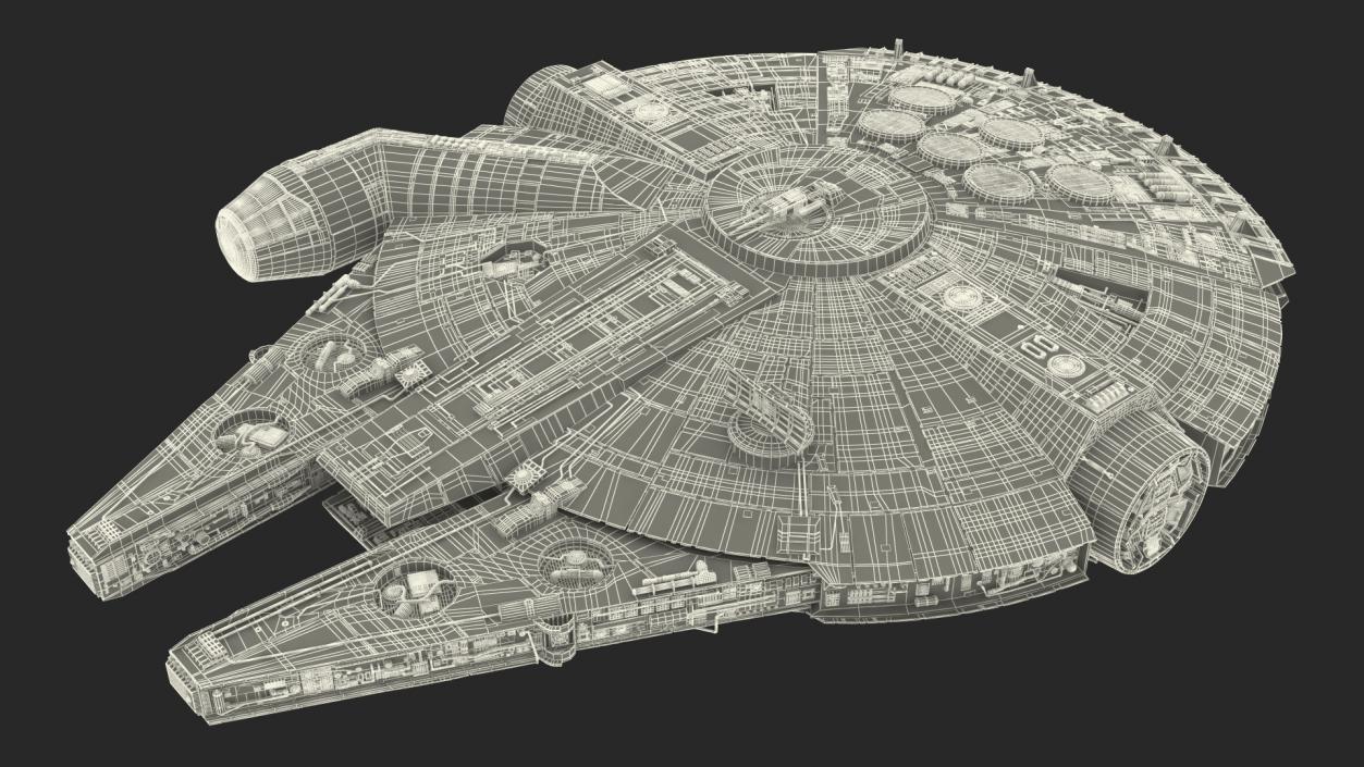 3D Millennium Falcon Spacecraft model