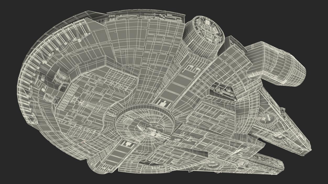 3D Millennium Falcon Spacecraft model