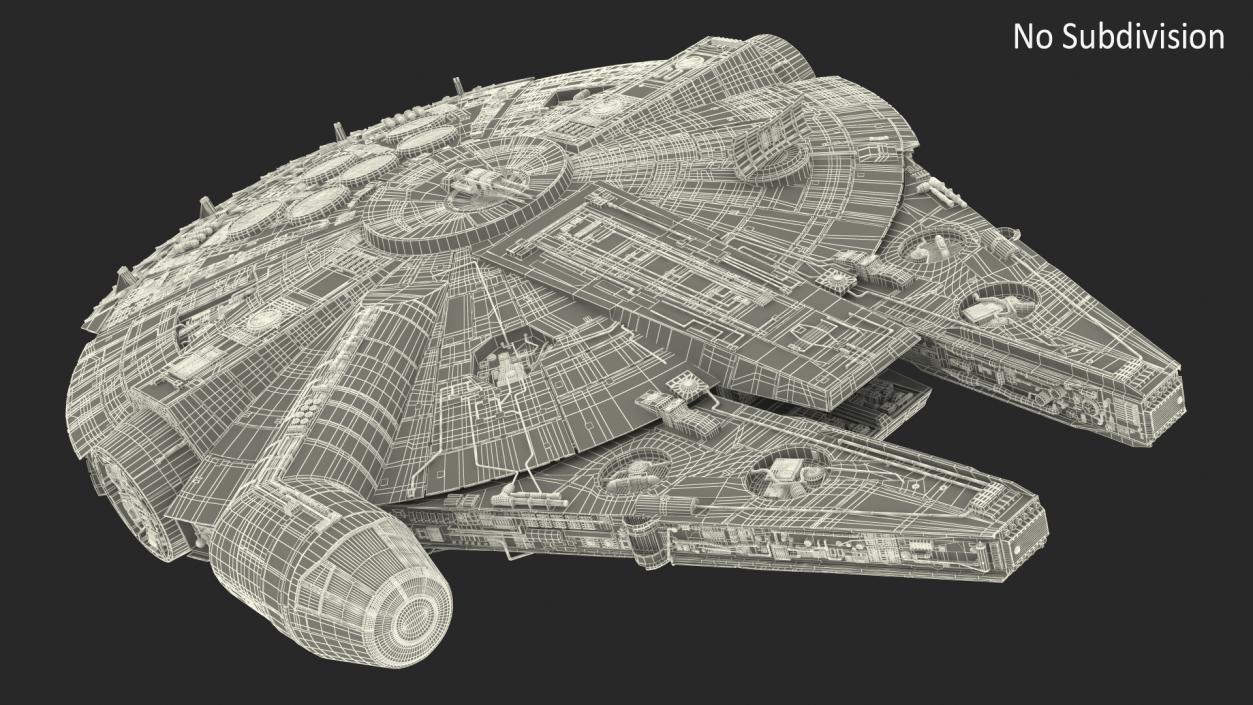 3D Millennium Falcon Spacecraft model