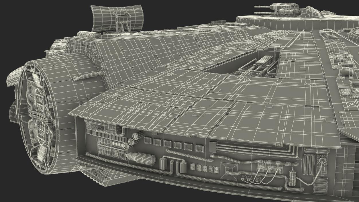 3D Millennium Falcon Spacecraft model