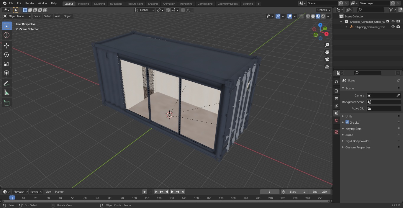 3D model Shipping Container Office