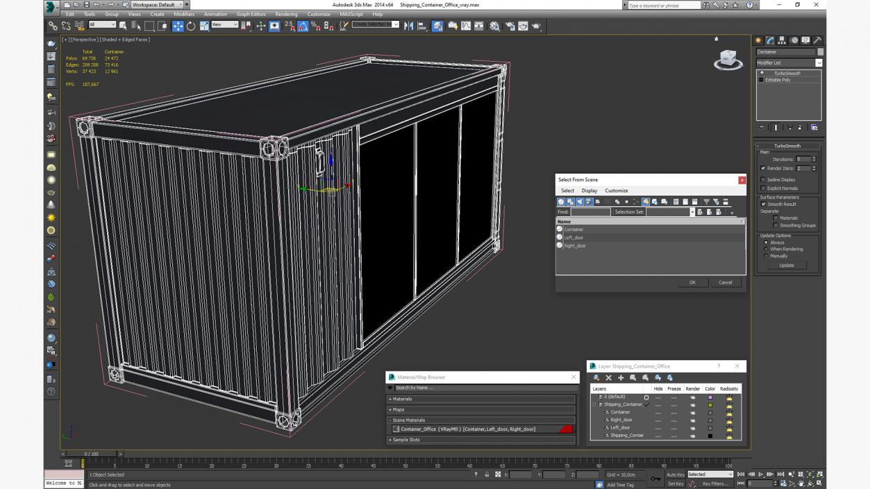 3D model Shipping Container Office