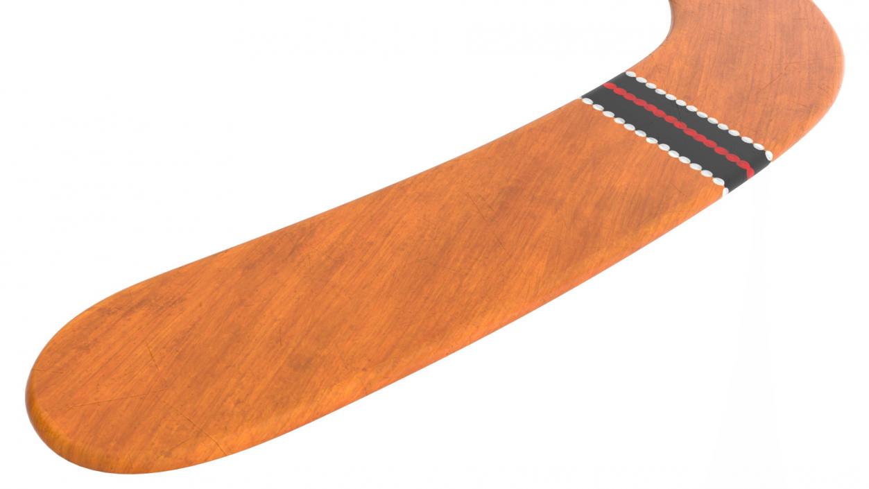 Ethno Turtle Wooden Boomerang 3D model