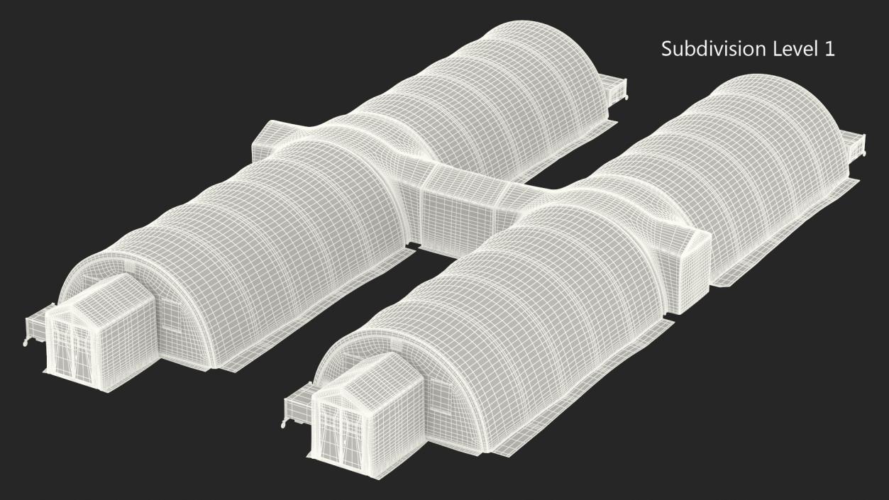 3D model Portable Negative Pressure Isolation Hospital