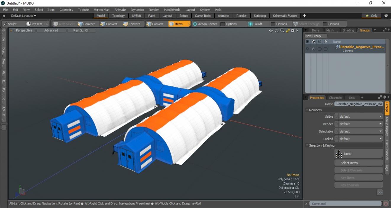 3D model Portable Negative Pressure Isolation Hospital