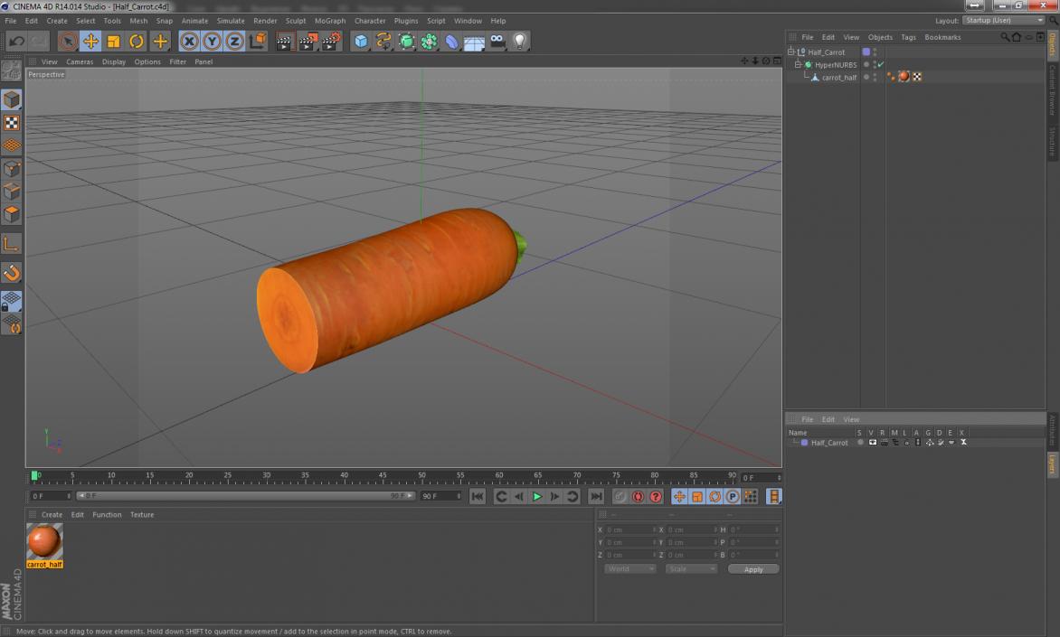 3D Half Carrot