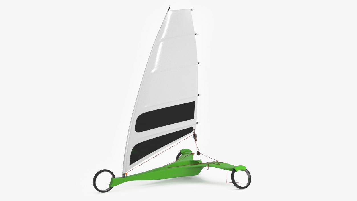 3D Modern Land Sand Yacht Green model