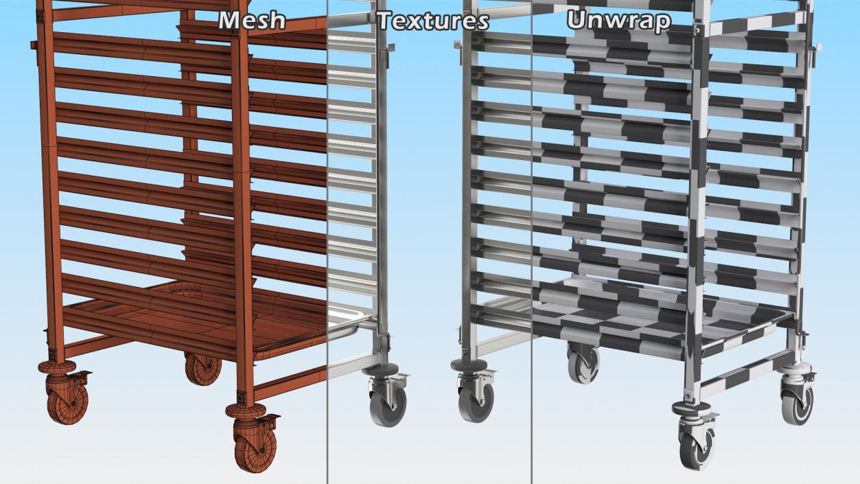 3D model Shelved Trolley LIAM