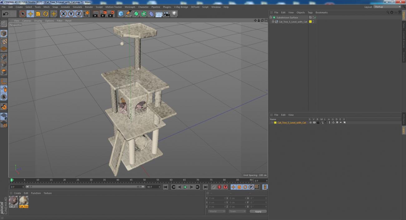 3D model Cat Tree 5-Level with Cat