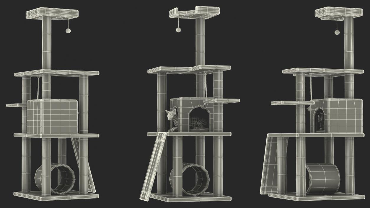 3D model Cat Tree 5-Level with Cat