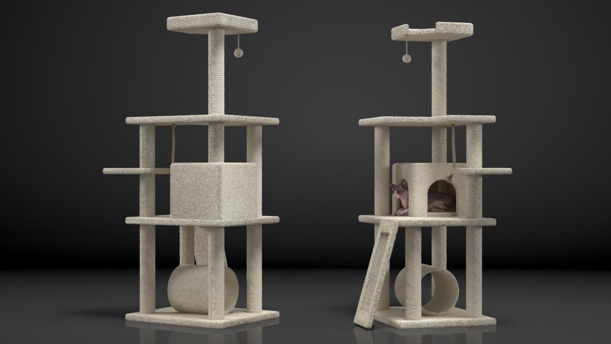 3D model Cat Tree 5-Level with Cat