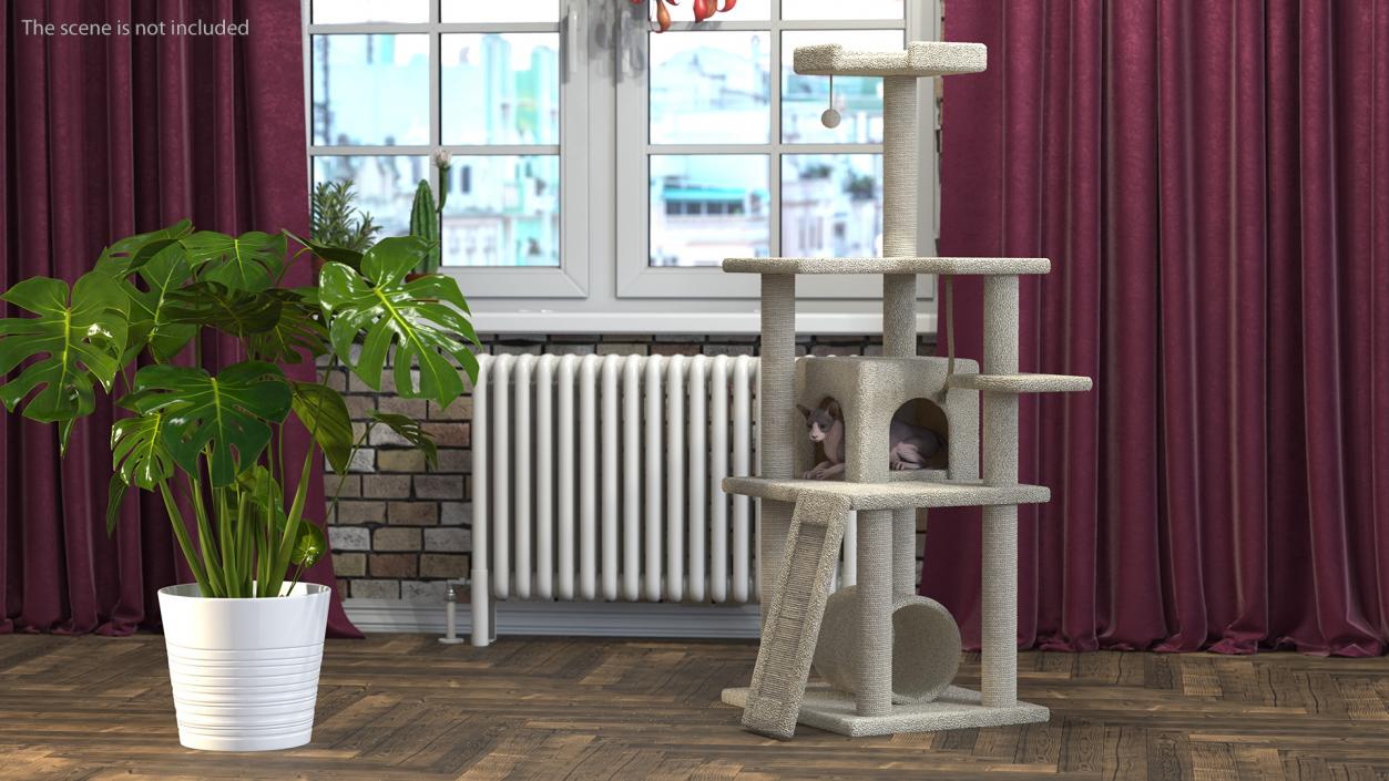 3D model Cat Tree 5-Level with Cat