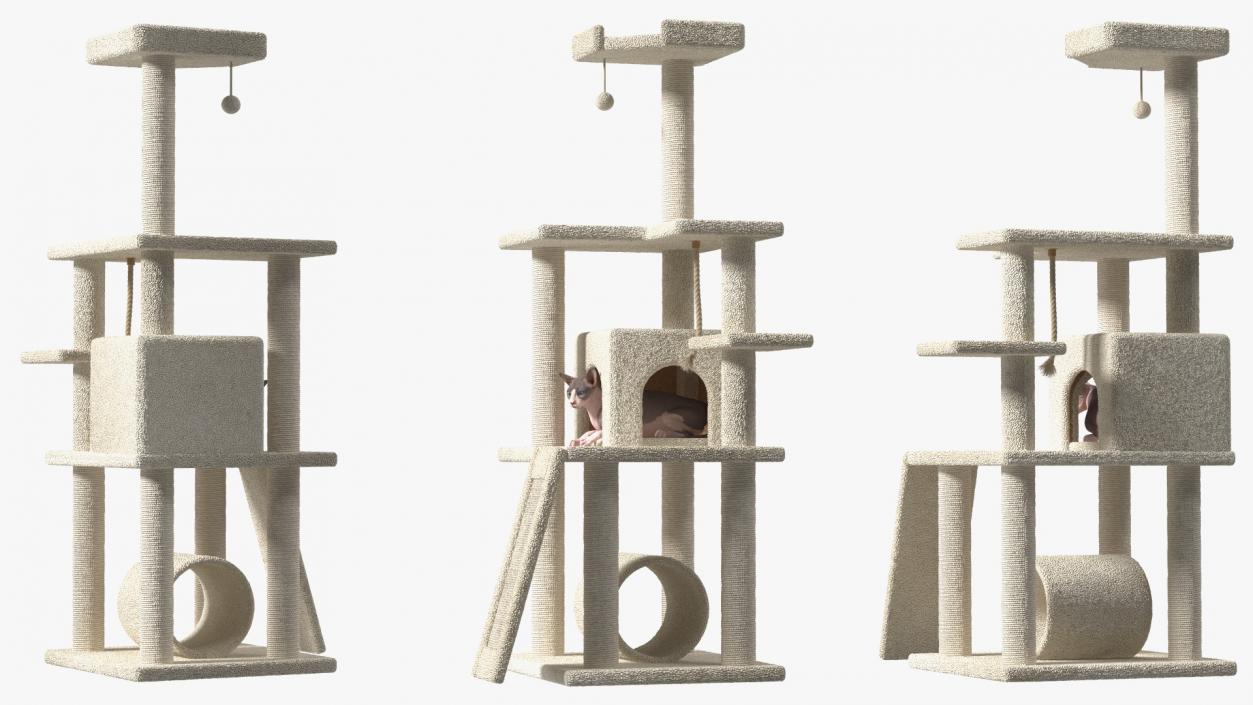 3D model Cat Tree 5-Level with Cat