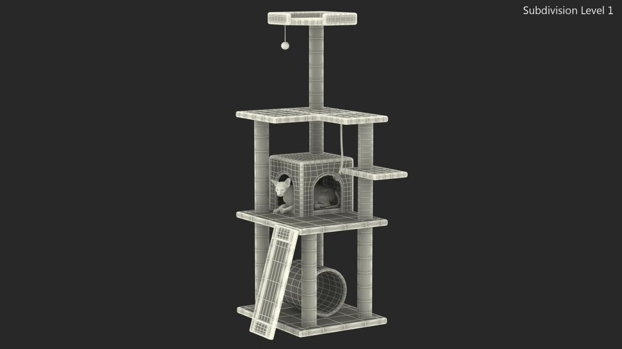 3D model Cat Tree 5-Level with Cat