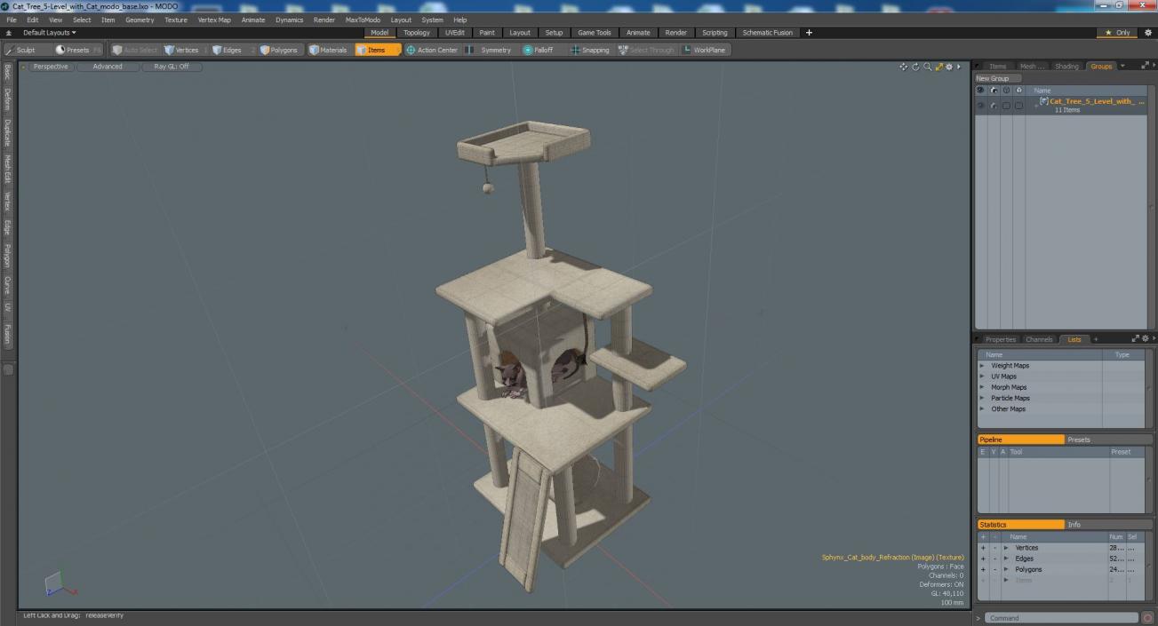 3D model Cat Tree 5-Level with Cat