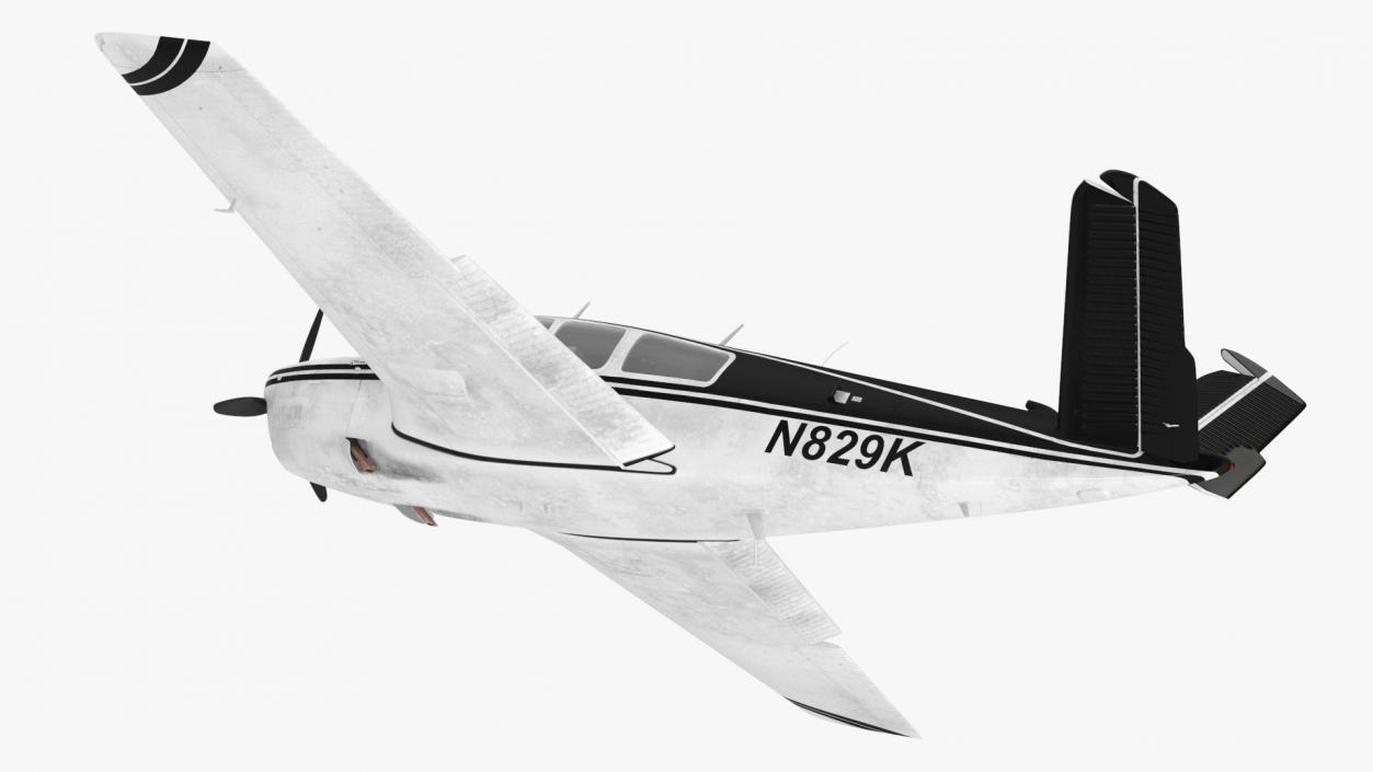 3D Private Aircraft Beechcraft Bonanza S35 V Tail Rigged model