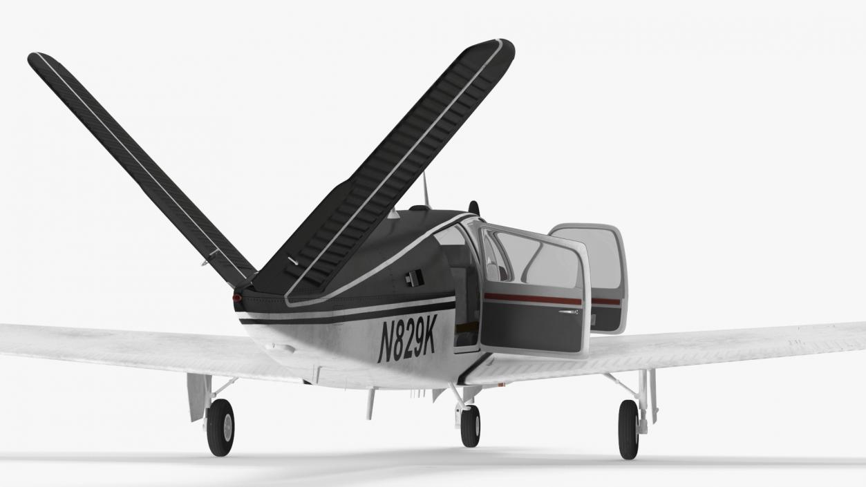 3D Private Aircraft Beechcraft Bonanza S35 V Tail Rigged model