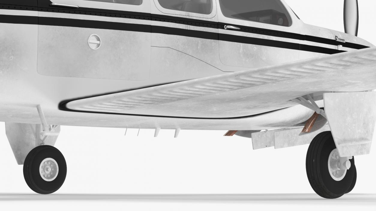 3D Private Aircraft Beechcraft Bonanza S35 V Tail Rigged model