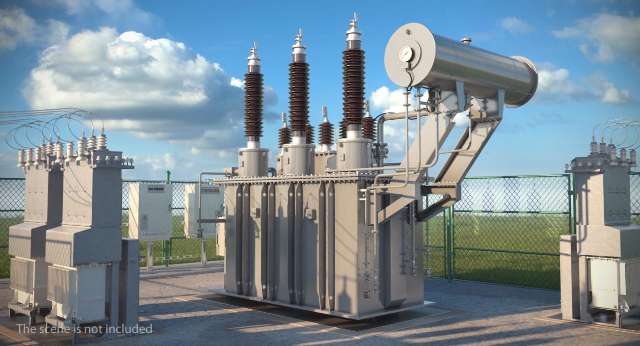 3D Three Phase Transformer model