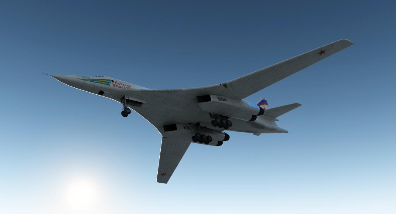 3D Strategic Bomber Tupolev Tu-160 Blackjack Rigged model