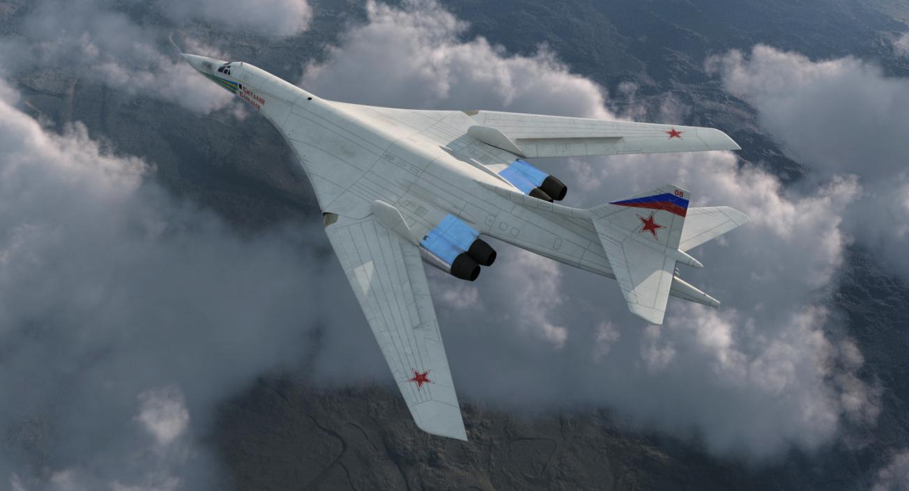 3D Strategic Bomber Tupolev Tu-160 Blackjack Rigged model