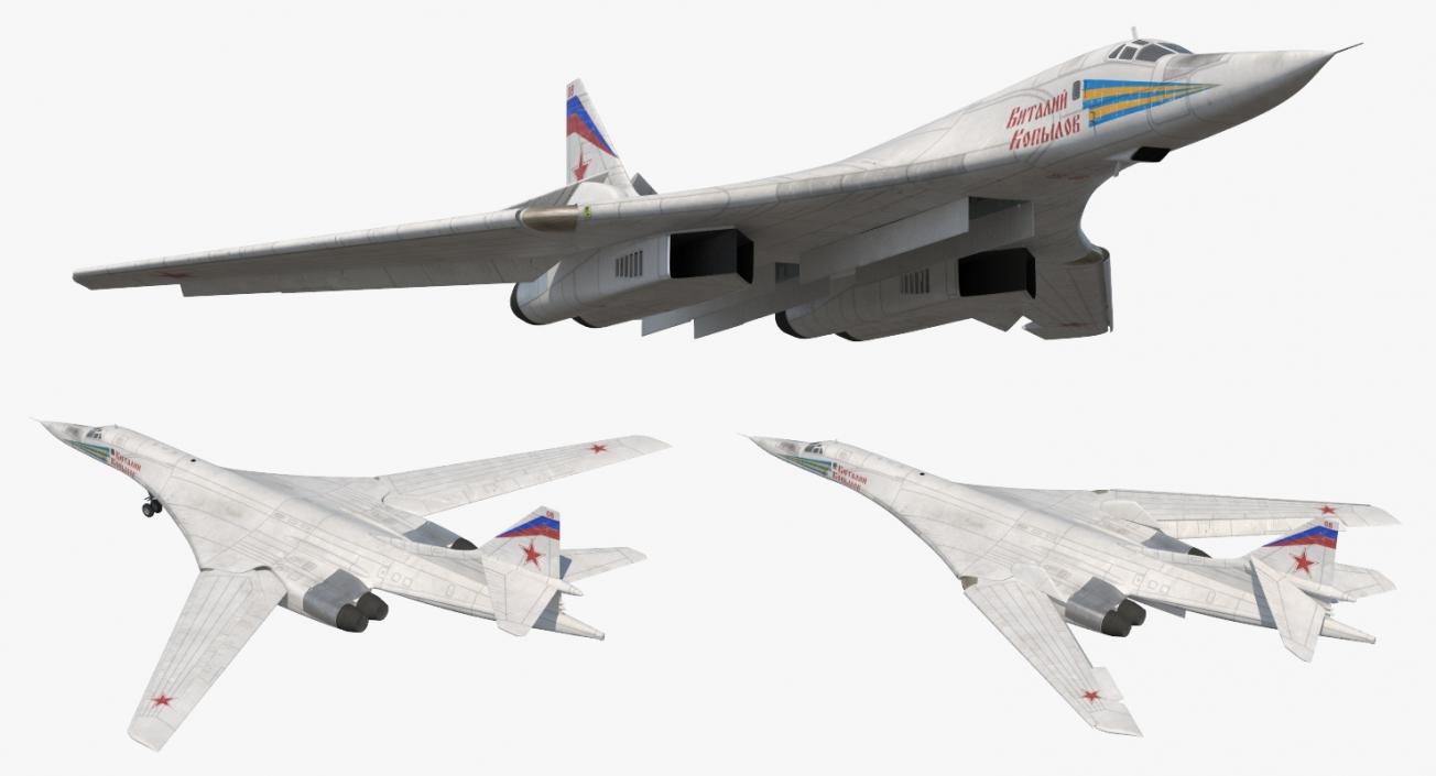 3D Strategic Bomber Tupolev Tu-160 Blackjack Rigged model