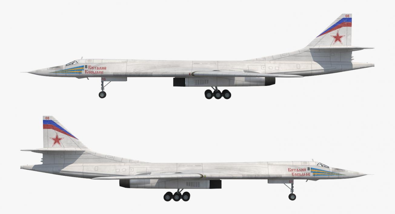 3D Strategic Bomber Tupolev Tu-160 Blackjack Rigged model