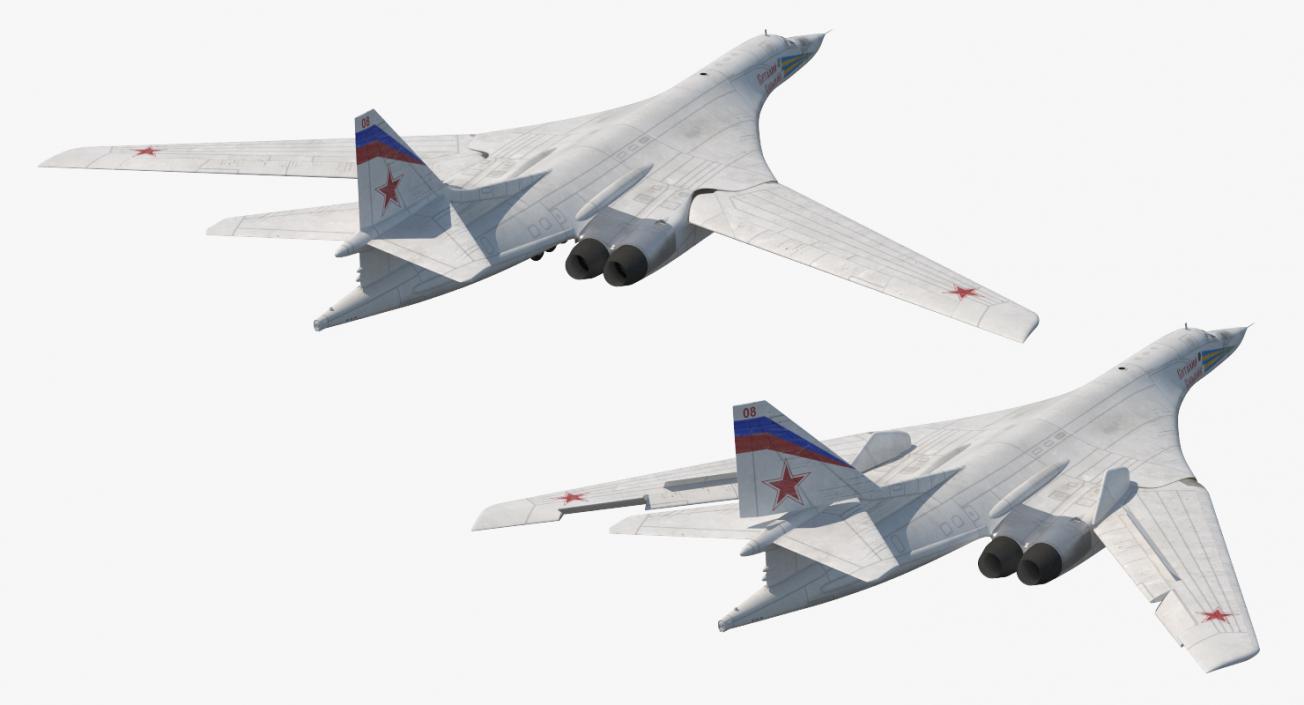 3D Strategic Bomber Tupolev Tu-160 Blackjack Rigged model