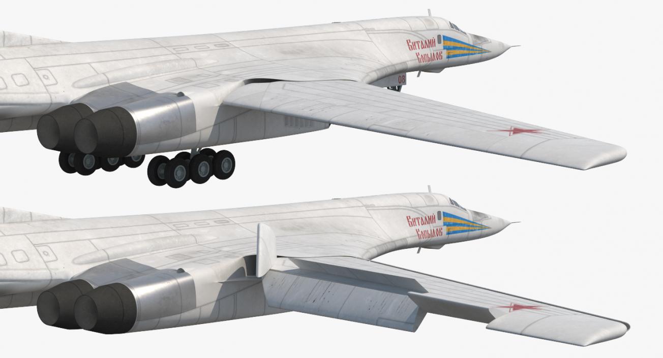 3D Strategic Bomber Tupolev Tu-160 Blackjack Rigged model