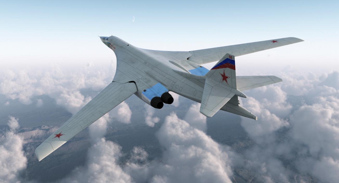 3D Strategic Bomber Tupolev Tu-160 Blackjack Rigged model