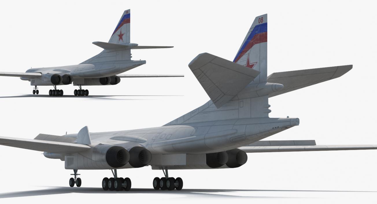 3D Strategic Bomber Tupolev Tu-160 Blackjack Rigged model