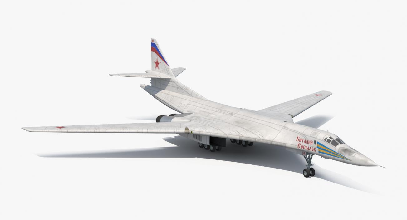 3D Strategic Bomber Tupolev Tu-160 Blackjack Rigged model