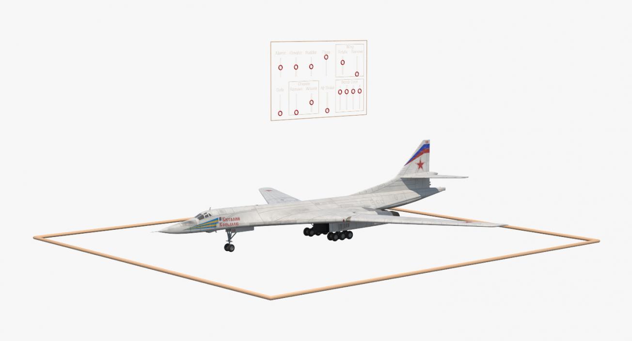 3D Strategic Bomber Tupolev Tu-160 Blackjack Rigged model