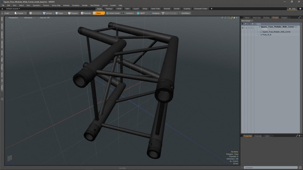 Square Truss Modular Wide Corner 3D