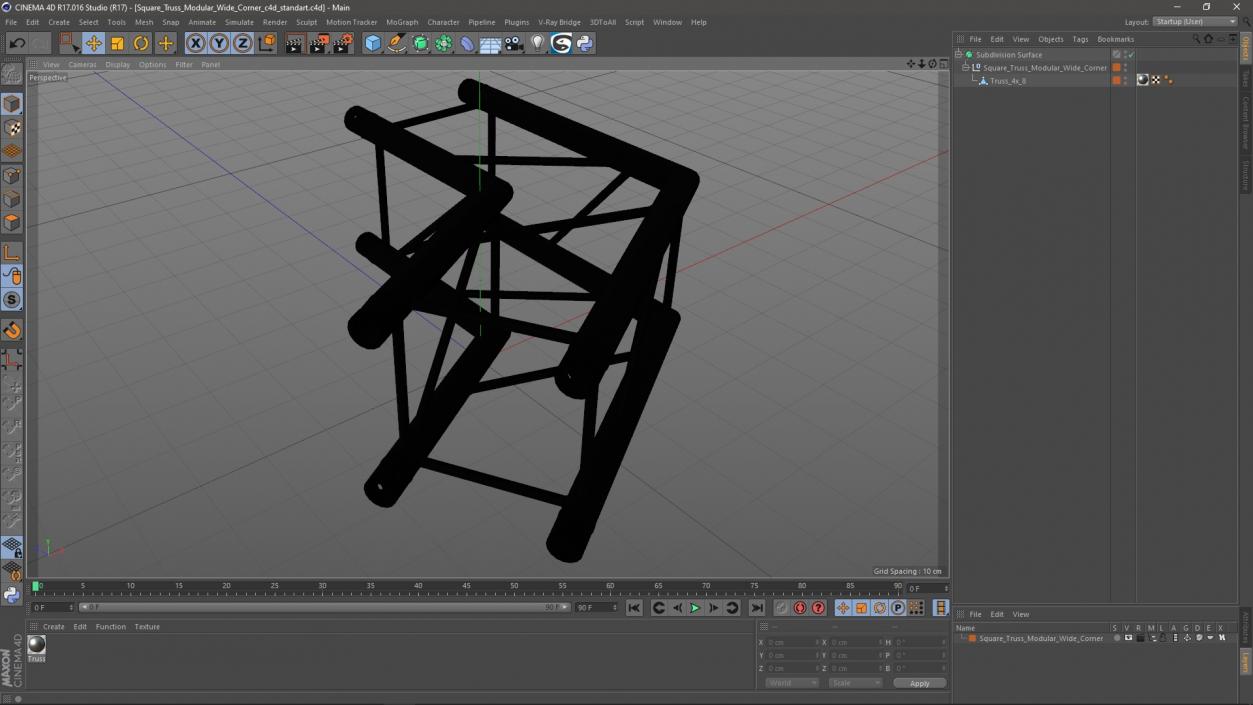 Square Truss Modular Wide Corner 3D