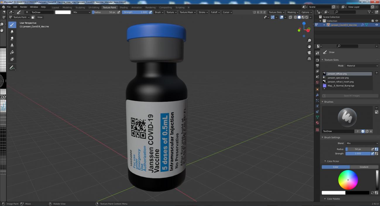 3D Janssen Covid19 Vaccine model