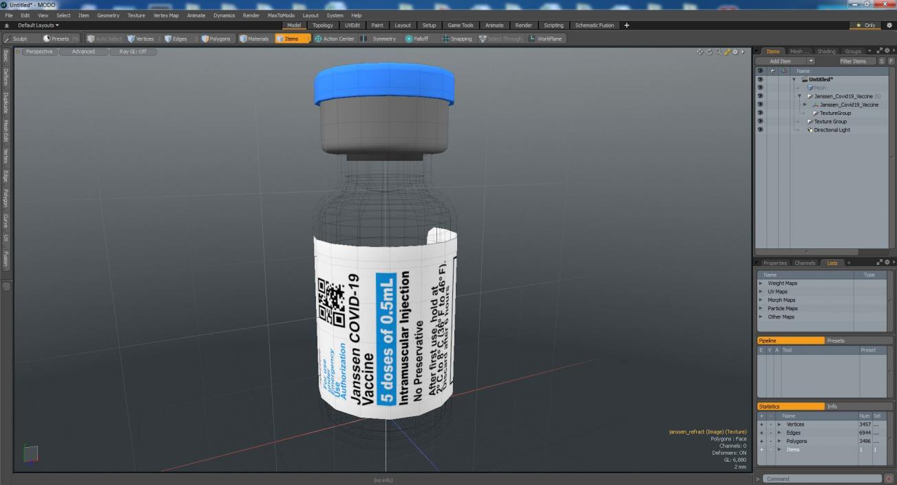 3D Janssen Covid19 Vaccine model