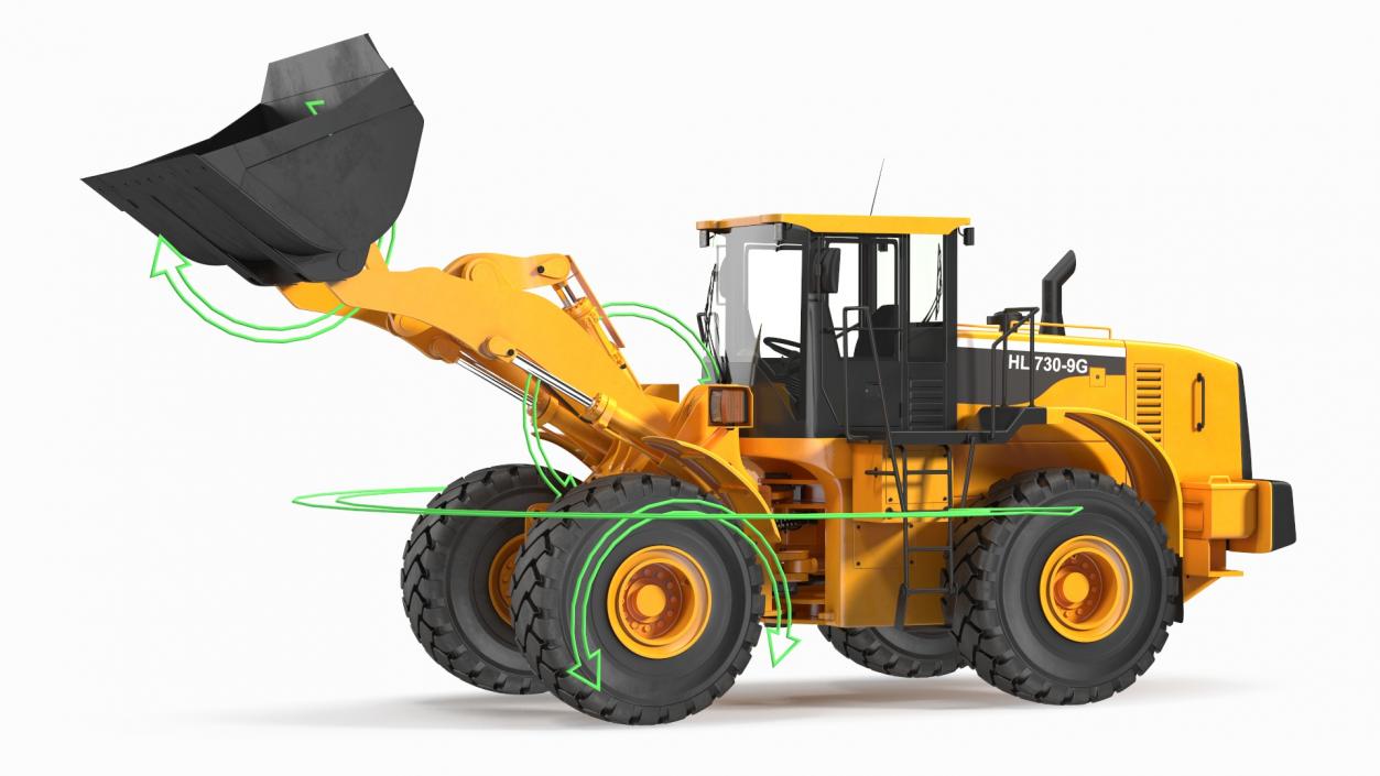 Front End Wheel Loader Rigged 3D model