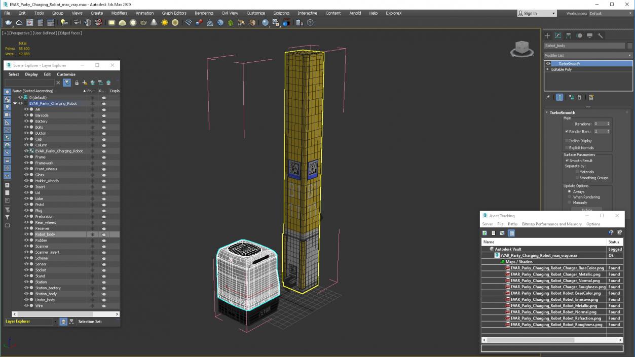 3D model EVAR Parky Charging Robot