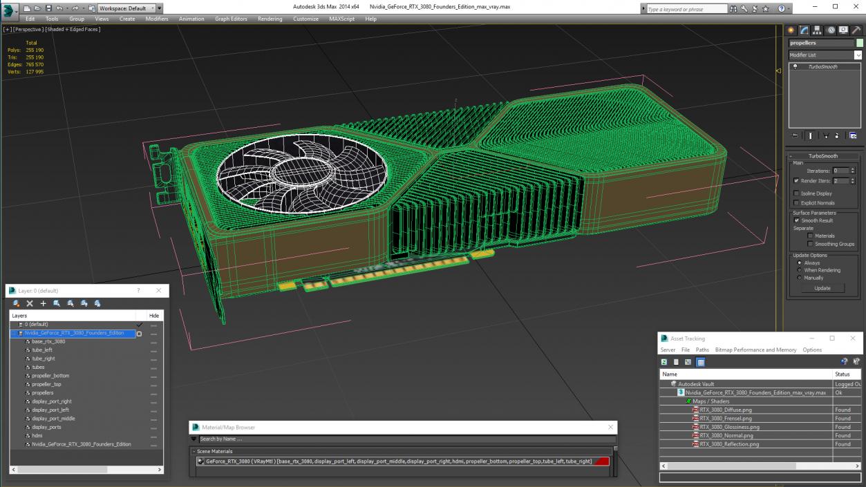 3D model Nvidia GeForce RTX 3080 Founders Edition