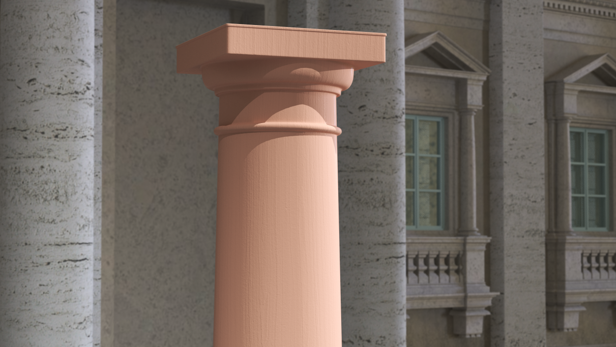 3D Smooth Sandstone Column model