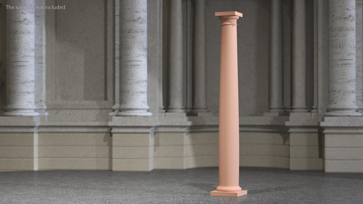 3D Smooth Sandstone Column model