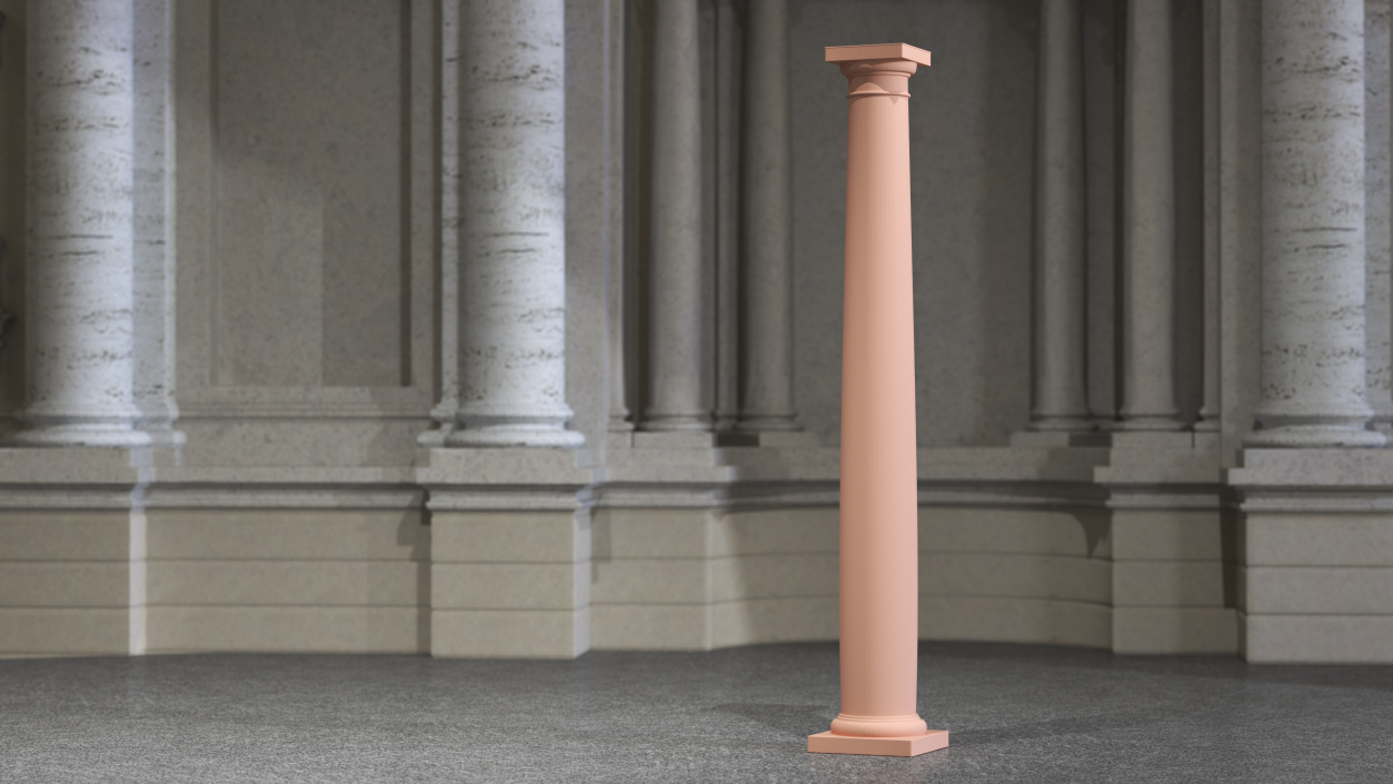 3D Smooth Sandstone Column model