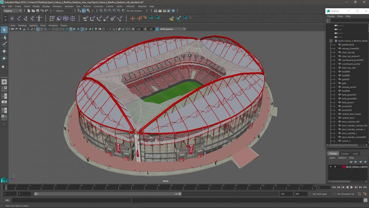 3D model Sport Lisboa e Benfica Stadium