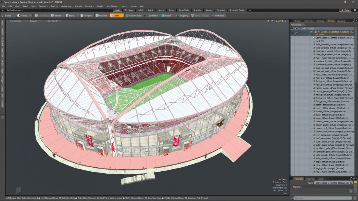 3D model Sport Lisboa e Benfica Stadium