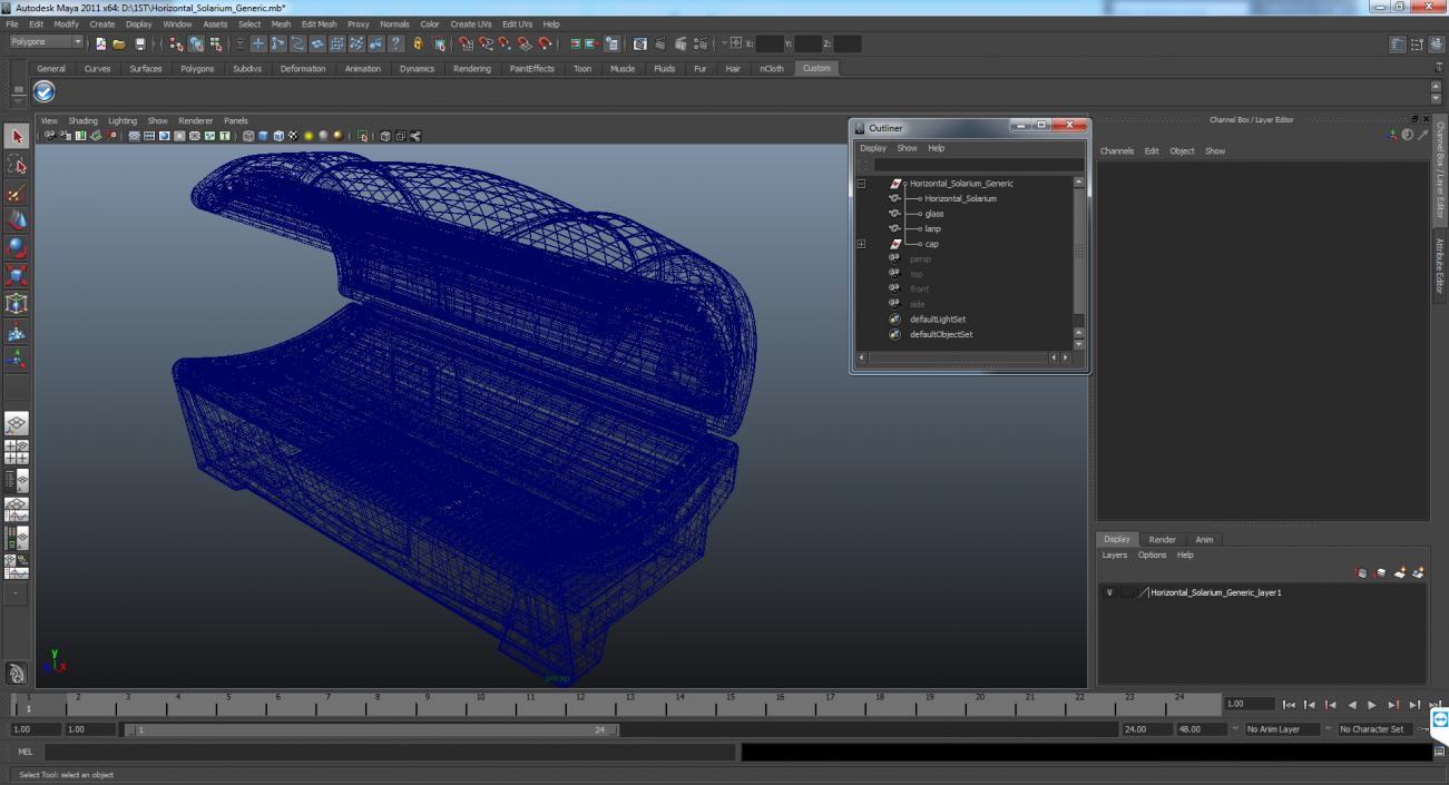 Horizontal Solarium Generic 3D