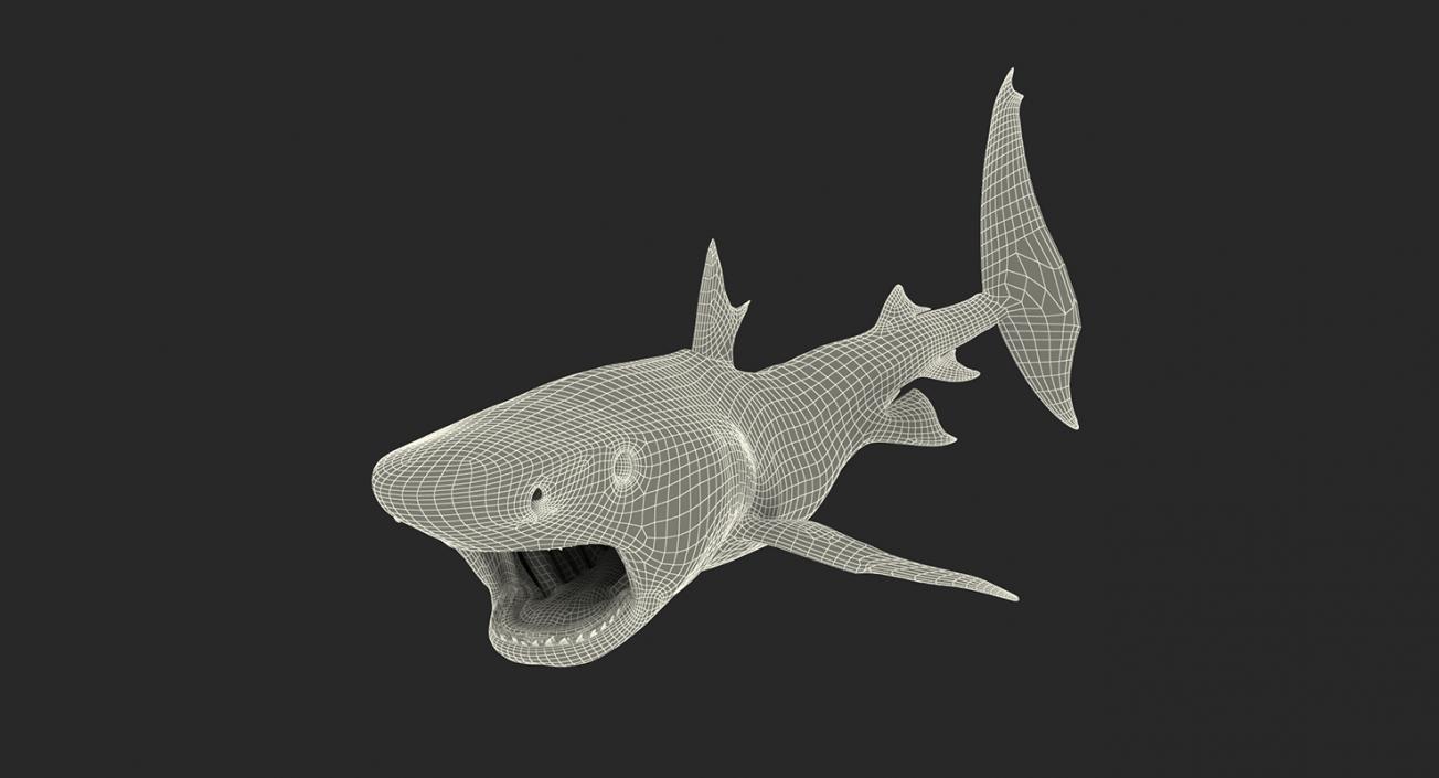 3D Rigged Sharks Big Collection model